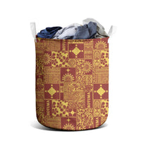 Rotuma Faiakse'ea 'e Kirisimasi Laundry Basket Pacific Patchwork Xmas Vibes - Polynesian Pride