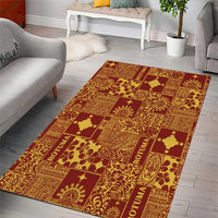 Rotuma Faiakse'ea 'e Kirisimasi Area Rug Pacific Patchwork Xmas Vibes - Polynesian Pride