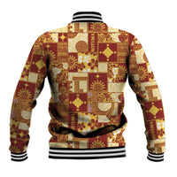 Rotuma Faiakse'ea 'e Kirisimasi Baseball Jacket Pacific Patchwork Xmas Vibes - Polynesian Pride