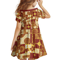 Rotuma Faiakse'ea 'e Kirisimasi Family Matching Short Sleeve Bodycon Dress and Hawaiian Shirt Pacific Patchwork Xmas Vibes LT9 - Polynesian Pride