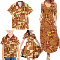 Rotuma Faiakse'ea 'e Kirisimasi Family Matching Summer Maxi Dress and Hawaiian Shirt Pacific Patchwork Xmas Vibes - Polynesian Pride