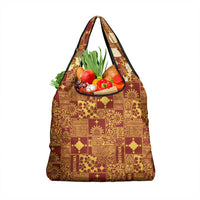 Rotuma Faiakse'ea 'e Kirisimasi Grocery Bag Pacific Patchwork Xmas Vibes - Polynesian Pride
