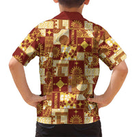 Rotuma Faiakse'ea 'e Kirisimasi Kid Hawaiian Shirt Pacific Patchwork Xmas Vibes LT9 - Polynesian Pride