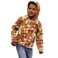 Rotuma Faiakse'ea 'e Kirisimasi Kid Hoodie Pacific Patchwork Xmas Vibes - Polynesian Pride