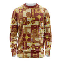 Rotuma Faiakse'ea 'e Kirisimasi Long Sleeve Shirt Pacific Patchwork Xmas Vibes - Polynesian Pride