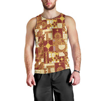Rotuma Faiakse'ea 'e Kirisimasi Men Tank Top Pacific Patchwork Xmas Vibes - Polynesian Pride