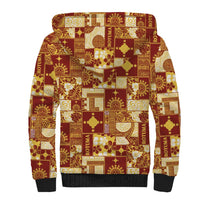 Rotuma Faiakse'ea 'e Kirisimasi Sherpa Hoodie Pacific Patchwork Xmas Vibes - Polynesian Pride