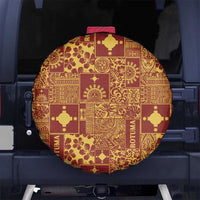 Rotuma Faiakse'ea 'e Kirisimasi Spare Tire Cover Pacific Patchwork Xmas Vibes - Polynesian Pride