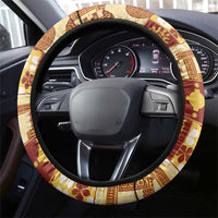Rotuma Faiakse'ea 'e Kirisimasi Steering Wheel Cover Pacific Patchwork Xmas Vibes - Polynesian Pride