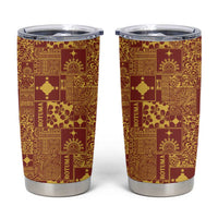 Rotuma Faiakse'ea 'e Kirisimasi Tumbler Cup Pacific Patchwork Xmas Vibes - Polynesian Pride