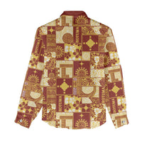 Rotuma Faiakse'ea 'e Kirisimasi Women Casual Shirt Pacific Patchwork Xmas Vibes - Polynesian Pride