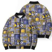 Tokelau Manuia te Kilihimahi Bomber Puffer Jacket Pacific Patchwork Xmas Vibes - Polynesian Pride