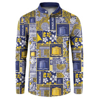 Tokelau Manuia te Kilihimahi Button Sweatshirt Pacific Patchwork Xmas Vibes - Polynesian Pride