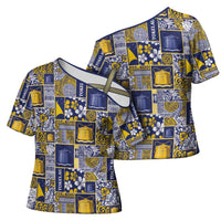 Tokelau Manuia te Kilihimahi Cross Shoulder Shirt Pacific Patchwork Xmas Vibes - Polynesian Pride