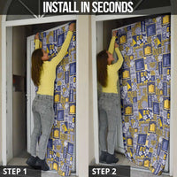 Tokelau Manuia te Kilihimahi Door Cover Pacific Patchwork Xmas Vibes - Polynesian Pride