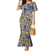 Tokelau Manuia te Kilihimahi Family Matching Mermaid Dress and Hawaiian Shirt Pacific Patchwork Xmas Vibes - Polynesian Pride