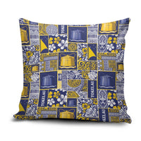 Tokelau Manuia te Kilihimahi Pillow Cover Pacific Patchwork Xmas Vibes - Polynesian Pride