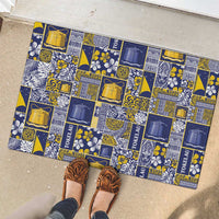 Tokelau Manuia te Kilihimahi Rubber Doormat Pacific Patchwork Xmas Vibes - Polynesian Pride