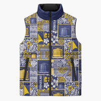 Tokelau Manuia te Kilihimahi Sleeveless Puffer Jacket Pacific Patchwork Xmas Vibes - Polynesian Pride
