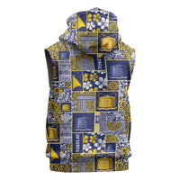 Tokelau Manuia te Kilihimahi Sleeveless Zip Hoodie Pacific Patchwork Xmas Vibes LT9 - Polynesian Pride
