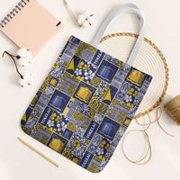 Tokelau Manuia te Kilihimahi Tote Bag Pacific Patchwork Xmas Vibes LT9 White Strap One Size Blue - Polynesian Pride