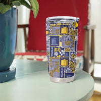 Tokelau Manuia te Kilihimahi Tumbler Cup Pacific Patchwork Xmas Vibes - Polynesian Pride