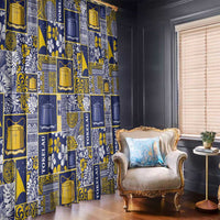 Tokelau Manuia te Kilihimahi Window Curtain Pacific Patchwork Xmas Vibes - Polynesian Pride