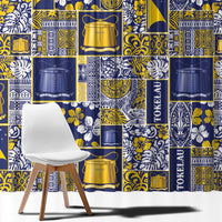 Tokelau Manuia te Kilihimahi Window Curtain Pacific Patchwork Xmas Vibes - Polynesian Pride