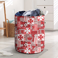 Wallis Et Futuna Kilisimasi Fiefia Laundry Basket Pacific Patchwork Xmas Vibes - Polynesian Pride