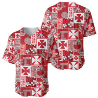 Wallis Et Futuna Kilisimasi Fiefia Baseball Jersey Pacific Patchwork Xmas Vibes - Polynesian Pride