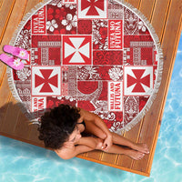 Wallis Et Futuna Kilisimasi Fiefia Beach Blanket Pacific Patchwork Xmas Vibes - Polynesian Pride