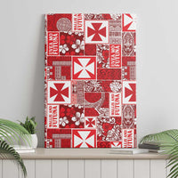 Wallis Et Futuna Kilisimasi Fiefia Canvas Wall Art Pacific Patchwork Xmas Vibes - Polynesian Pride