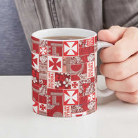 Wallis Et Futuna Kilisimasi Fiefia Ceramic Mug Pacific Patchwork Xmas Vibes - Polynesian Pride