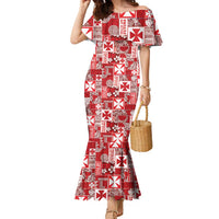 Wallis Et Futuna Kilisimasi Fiefia Family Matching Mermaid Dress and Hawaiian Shirt Pacific Patchwork Xmas Vibes - Polynesian Pride
