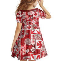 Wallis Et Futuna Kilisimasi Fiefia Family Matching Off The Shoulder Long Sleeve Dress and Hawaiian Shirt Pacific Patchwork Xmas Vibes LT9 - Polynesian Pride