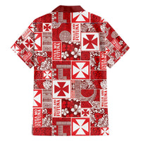 Wallis Et Futuna Kilisimasi Fiefia Family Matching Off Shoulder Short Dress and Hawaiian Shirt Pacific Patchwork Xmas Vibes - Polynesian Pride