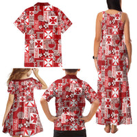 Wallis Et Futuna Kilisimasi Fiefia Family Matching Tank Maxi Dress and Hawaiian Shirt Pacific Patchwork Xmas Vibes - Polynesian Pride