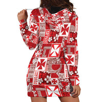Wallis Et Futuna Kilisimasi Fiefia Hoodie Dress Pacific Patchwork Xmas Vibes - Polynesian Pride