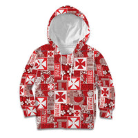 Wallis Et Futuna Kilisimasi Fiefia Kid Hoodie Pacific Patchwork Xmas Vibes - Polynesian Pride