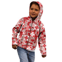 Wallis Et Futuna Kilisimasi Fiefia Kid Hoodie Pacific Patchwork Xmas Vibes - Polynesian Pride