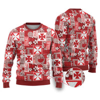 Wallis Et Futuna Kilisimasi Fiefia Ugly Christmas Sweater Pacific Patchwork Xmas Vibes - Polynesian Pride