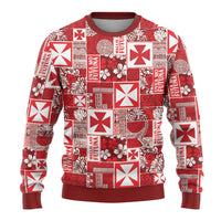 Wallis Et Futuna Kilisimasi Fiefia Ugly Christmas Sweater Pacific Patchwork Xmas Vibes - Polynesian Pride
