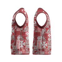 Wallis Et Futuna Kilisimasi Fiefia Christmas Knitted V-Neck Vest Pacific Patchwork Xmas Vibes - Polynesian Pride