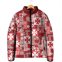 Wallis Et Futuna Kilisimasi Fiefia Padded Jacket Pacific Patchwork Xmas Vibes - Polynesian Pride