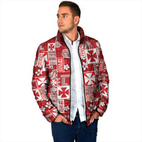 Wallis Et Futuna Kilisimasi Fiefia Padded Jacket Pacific Patchwork Xmas Vibes - Polynesian Pride