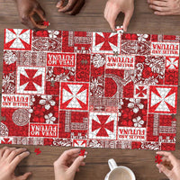 Wallis Et Futuna Kilisimasi Fiefia Puzzle Pacific Patchwork Xmas Vibes - Polynesian Pride