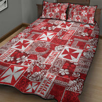 Wallis Et Futuna Kilisimasi Fiefia Quilt Bed Set Pacific Patchwork Xmas Vibes - Polynesian Pride