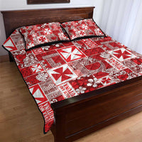Wallis Et Futuna Kilisimasi Fiefia Quilt Bed Set Pacific Patchwork Xmas Vibes - Polynesian Pride