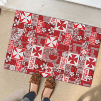 Wallis Et Futuna Kilisimasi Fiefia Rubber Doormat Pacific Patchwork Xmas Vibes - Polynesian Pride