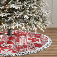 Wallis Et Futuna Kilisimasi Fiefia Tree Skirt Pacific Patchwork Xmas Vibes - Polynesian Pride